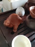 茶小邇 紫砂茶寵擺件精品可養(yǎng)創(chuàng)意烏龜茶蟲(chóng)茶玩茶桌茶臺(tái)茶盤(pán)茶具配件擺設(shè)茶漏茶濾茶葉過(guò)濾器茶隔茶水分離器 朱泥：長(zhǎng)壽龜（帶茶漏） 曬單實(shí)拍圖
