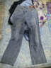浪莎直筒牛仔褲女春秋高腰寬松顯瘦中式國風(fēng)刺繡花窄版闊腿褲 曬單實(shí)拍圖