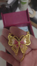 鳴鉆國際古法琺瑯蝴蝶吊墜女足金999花絲琺瑯掛墜宮廷項鏈送女友生日禮物 【古法蝴蝶流蘇吊墜】一物一證 曬單實(shí)拍圖