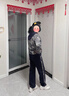 梵花秀媽媽運動服套裝女新款春秋外套休閑兩件套中老年女裝秋裝洋氣上衣 藏青 洋氣兩件套 2XL 建議穿105-120斤 曬單實拍圖