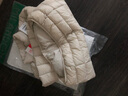 鴨鴨（YAYA）輕薄羽絨服女短款立領薄款秋冬保暖時尚休閑立領外套K 米白色 XL 170 曬單實拍圖