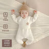 G.duck嬰兒夾棉高腰保暖內衣套裝新生兒衣服寶寶分體衣秋冬季打底兩件套 淺粉色 66cm 66身高50-65cm 體重9-13斤 曬單實(shí)拍圖