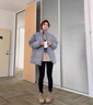 啄木鳥(niǎo) 【兩面可穿】棉服男雙面穿外套男秋冬季男士百搭棉衣大碼寬松時(shí) 藍色 XL 【150-165斤】 曬單實(shí)拍圖