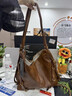 chongsukei小ck小眾多功能三用包包女2025新款秋冬復古雙肩斜挎托特包 棕色 曬單實(shí)拍圖