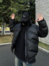 OEMG皮衣棉服男士秋冬季新款立領(lǐng)潮牌純色短款面包上衣服大碼加厚外套 黑色 XL [建議125-140斤] 曬單實(shí)拍圖