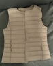 鴨鴨（YAYA）【反季】羽絨服女秋冬新款輕薄款修身羽絨馬甲顯瘦內(nèi)膽背心上衣KX 米白色 S 155 曬單實(shí)拍圖