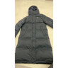 斐樂(lè )（FILA）女子長(cháng)款羽絨服冬季90%鵝絨長(cháng)袖保暖連帽運動(dòng)過(guò)膝開(kāi)衫外套上衣 深黑-BK L 曬單實(shí)拍圖