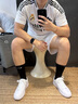 卡賓板鞋男鞋秋季透氣2025新款低幫小白鞋男士休閑鞋百搭潮流鞋子男 5510白色02 41 曬單實(shí)拍圖