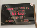 虹泰（HoTai）led數碼電子掛鐘萬(wàn)年歷客廳創(chuàng  )意日歷表溫濕度鐘表掛墻3958C紅光  曬單實(shí)拍圖