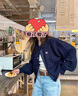 TOMMY JEANS【粗絞花】秋冬女裝復古學(xué)院風(fēng)慵懶風(fēng)寬松圓領(lǐng)針織開(kāi)衫外套 深海藍C1G XS （推薦：100斤以下） 曬單實(shí)拍圖