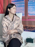 CHANEELR & KARITH披肩女2025新款夏辦公室毛毯保暖防曬斗篷生日小眾禮物送女友老婆 青鳥藍(lán) 曬單實(shí)拍圖