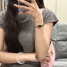 飛亞達（FIYTA）【復古小金表】傾城女士手表石英手鏈女表品牌情人節(jié)禮物送女生 【金光禮盒】深棕 曬單實拍圖