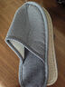 利達妮（TZLDN）棉拖鞋女士春秋季薄款室內家居家用防滑情侶棉麻亞麻拖鞋男秋冬季 藏青 44-45 (適合43-44碼) 曬單實(shí)拍圖