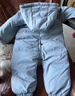 迪士尼（Disney）嬰兒羽絨服連體衣0-4歲男寶女寶嬰幼兒小童冬季外出哈衣爬服加厚 冰雪藍(lán)配灰毛領(lǐng) 110 建議身高100-110 曬單實(shí)拍圖