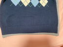 UR2025秋季新款女裝休閑學(xué)院風(fēng)菱格短袖針織衫UYY950063 米白 M 曬單實(shí)拍圖