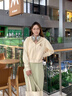 名創(chuàng  )優(yōu)品（MINISO）春秋季套裝女休閑運動(dòng)潮流女裝連帽開(kāi)衫衛衣闊腿褲兩件套韓系穿搭 【春秋款】奶白(甜品熊)+奶白 2XL (推薦體重150-170斤) 曬單實(shí)拍圖
