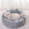 派乐特 猫窝狗窝保暖冬季秋天宠物猫咪毯垫子睡袋 灰色L+头枕 实拍图