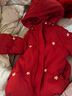 迪士尼寶寶寶寶羽絨棉服冬季嬰幼兒童加厚外套女棉襖過(guò)年服周歲女寶寶過(guò)年服 紅色 100 曬單實(shí)拍圖