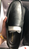 KMNA皮鞋男2025秋冬新款休閑商務(wù)皮鞋男士豆豆鞋軟底一腳蹬駕車(chē)鞋子男 黑色 39 曬單實(shí)拍圖