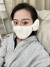回力保暖口罩女冬季加絨面罩護耳罩一體戶(hù)外騎行防風(fēng)寒凍滑雪棉口罩 白色【口罩耳罩一體】 曬單實(shí)拍圖