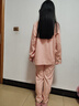 嚕嚕牛兒童睡衣女童春秋季純棉長袖大童女孩全棉家居服 52205-淺粉色 165 (22碼建議身高155-160) 曬單實(shí)拍圖