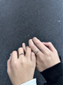 Grace Girl999足銀情侶對戒莫比烏斯純銀女戒指男開口可調(diào)節(jié)送女友 足銀滄海蝴蝶【刻字/順豐】 曬單實拍圖