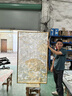 齊芝高端掐絲琺瑯彩客廳入戶(hù)門(mén)屏風(fēng)隔斷墻臥室餐廳美式歐法式藝術(shù)玻璃 款1/一平方（邊框另外計算） 曬單實(shí)拍圖
