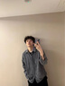 聲猴夾克男高級感痞帥春秋套裝設(shè)計感燈芯絨外套日系秋裝搭配一整套男 【3件裝】灰外套+白長T+束腳黑褲 XL 曬單實拍圖