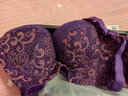 夏娃之秀內衣聚攏文胸印花國潮調整型收副乳小胸顯大側收文胸送媽媽3241 紫色 80A /36A(上薄下厚杯約2.5CM） 曬單實(shí)拍圖