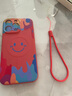 魔巖【磁吸充電】適用蘋(píng)果16promax手機殼新款iphone15promax硅膠蘋(píng)果13Pro全包防摔14保護套情侶男女 磁吸款-彩色笑臉【山茶紅】加購贈膜+掛繩 蘋(píng)果16ProMax 曬單實(shí)拍圖
