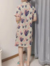 貓人 MIIOW2025年新款睡裙女款夏季純棉短袖孕婦大碼開衫全棉睡衣家居服 卡通印花純棉短袖睡裙  M 曬單實(shí)拍圖