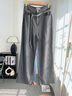 Teenie Weenie【萊賽爾】小熊女裝復古松弛休閑直筒闊腿牛仔褲長(cháng)褲 灰色 S (160) 曬單實(shí)拍圖