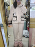 南極人女士睡衣女秋冬長(zhǎng)毛絨提花可外穿家居服2024新款套裝 熊貓米白XL 曬單實(shí)拍圖