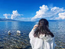 Pearl Diary森系披肩波西米亞流蘇毛衣針織衫新疆草原旅行斗篷連帽圍巾百搭女 戴帽斗篷-米色 曬單實拍圖