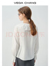VEGA CHANG長(cháng)袖襯衫女2025新款秋季法式荷葉領(lǐng)蕾絲拼接燈籠袖上衣 茉莉白(襯衫) S 曬單實(shí)拍圖