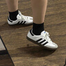 adidas「T頭鞋」VL COURT復古休閑板鞋德訓鞋男女阿迪達斯輕運動(dòng) 漢玉白/黑色/樹(shù)脂黃   42 曬單實(shí)拍圖