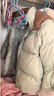 瑪米瑪卡男童冬季連帽撞色羽絨服外套童裝 綠色 130 曬單實(shí)拍圖