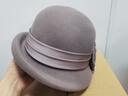 香雪羽秀法式漁夫帽子女氣質(zhì)羊毛呢盆帽純色氈帽優(yōu)雅百搭顯臉小禮帽女秋冬 淺紫色 M(56-58cm) 曬單實(shí)拍圖