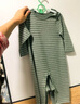 babylove嬰幼兒連體衣春秋款睡衣寶寶哈衣爬服條紋家居服兒童春季內(nèi)衣 綠條紋 80cm 曬單實(shí)拍圖