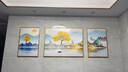 鈴桐客廳裝飾畫(huà)沙發(fā)背景畫(huà)輕奢現代三連畫(huà)高檔墻上裝飾畫(huà)床頭裝飾畫(huà) 順風(fēng)順水 左右30x40中60x40藝術(shù)紋理面 曬單實(shí)拍圖