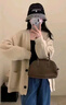 翊尚美針織衫女春秋季新款V領(lǐng)開(kāi)衫外套小個(gè)子寬松慵懶風(fēng)軟糯毛衣米白色 曬單實(shí)拍圖