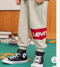 Levi's 李維斯童裝男女童加絨運動長褲秋冬兒童休閑褲子 花紗灰 130 /56 【建議身高116-122cm】 曬單實拍圖