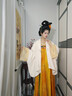 重回漢唐長(cháng)安渡原創(chuàng  )唐制齊胸破裙套裝國風(fēng)漢服女款春夏 上淺黃下橘黃齊胸套裝/預售45天 L 165 曬單實(shí)拍圖