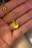 老廟黃金吊墜足金四葉草吊墜幸運草項鏈生日節禮物送女友老婆 足金吊墜 約1.1g 曬單實(shí)拍圖