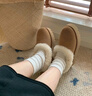 UGG【雙11搶先購】秋季新款女士厚底懶人毛毛鞋 1166733CHE|栗色37 曬單實(shí)拍圖