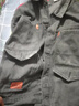 宗獅猴 干活穿工地電焊工防燙耐磨工作服男長(zhǎng)袖牛仔夾克外套上衣 灰色 3XL 曬單實(shí)拍圖