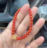 柯羅奧蒂 KORATTE南紅瑪瑙手串女小米珠單圈本命年38婦女節(jié)禮物手鏈飾 14cm 珠徑6mm 曬單實(shí)拍圖