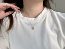中國黃金（CHINA GOLD）玉髓平安鎖銀項鏈女生款純銀999足銀輕奢高級閨蜜生日禮物送女友 【足銀+托帕石】玉髓平安鎖項鏈【中金禮盒】 曬單實(shí)拍圖