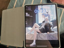 堡立 ipadpro保護殼套蘋(píng)果平板Air5透明磁吸帶筆槽亞克力三折全包防摔硅膠硬殼軟邊框保護套11英寸7代 天云藍 適用iPadPro12.9寸（20/21/22款） 曬單實(shí)拍圖