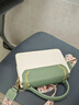 ANYSMIC奢侈高檔品牌女士斜挎包女牛皮時(shí)尚單肩包小方包生日禮物包包女包 綠色 曬單實(shí)拍圖